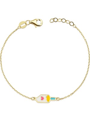 Zeya Kuyumculuk 14 Ayar Altın Dondurma Figürlü Çocuk Bileklik