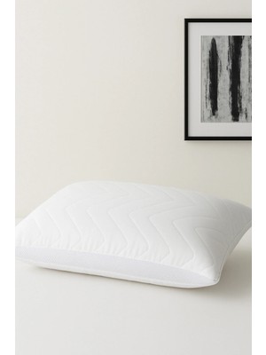 İz Home Air Flow Klimalı Yastık | Orijinal Ara Elyaf Kapitoneli | %100 Silikon Dolgu | 800 gr | Micro Saten