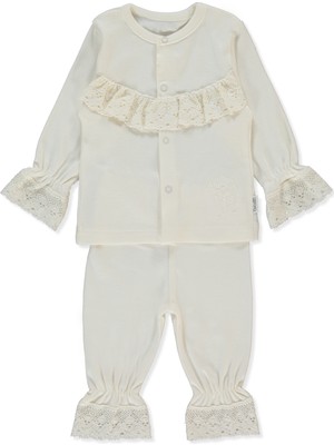 Bebetto Interlok Patiksiz Pijama Takımı 2li (Ceremony) Koyu Ekru