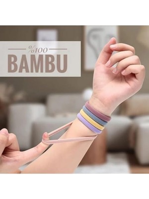 Leaf Shop Kadın %100 Bambu Kumaş Xl Boy 10'lu Toka Seti, Lastik Toka, Organizer, Kız Çocuk Toka