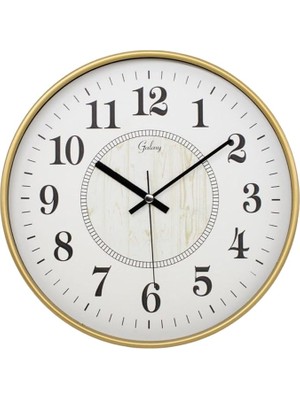 Misda Store D-218-A-2 Eskitme Kadran 30 cm Sessiz Akar Duvar Saati Gold
