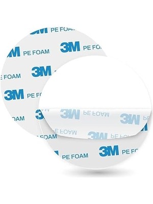 Misda Store Magnet 100 Adet 3m Yuvarlak Kesimli Köpüklü Çok Güçlü Çift Traflı Bant 30MM Çap