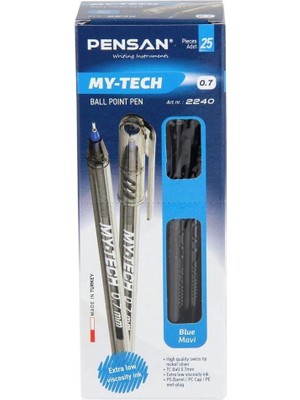 Misda Store My-Tech Tükenmez Kalem 0.7 mm Mavi 25'li