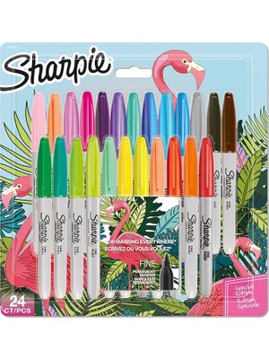 Misda Store Fine Permanent Markör 24'lü Karışık Paket, Flamingo