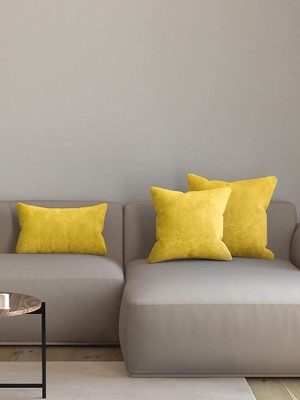 Misda Store Dokulu Hint Sarısı Kırlent Yastık Kılıfı Freedom Serisi Punch Için Uygun