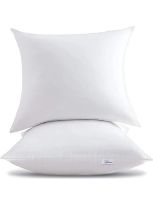 Misda Store Home 2 Adet Premium Kare Kırlent Iç Yastık 1.kalite Elyaf Dolgulu Oyuncu Koltuk Yastığı (2 Adet, 50X50)