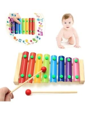 Misda Store Ahşap Selefon 8 Nota 8 Ton 25 cm 8 Tuşlu