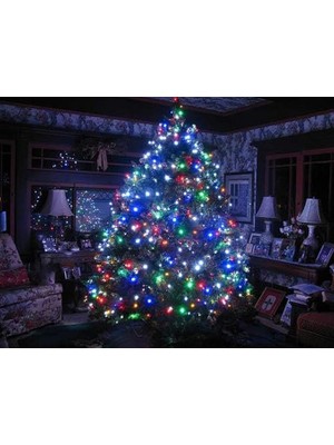Misda Store 10 Metre Fişli Rgb LED Işık Noel Yılbaşı Ağacı Işığı LED Ampül Çam Ağacı Balkon Merdiven Salon Yada Oda Süslemelerinde Kullanıma Uygun 220V Prizden Enerjisini Alır