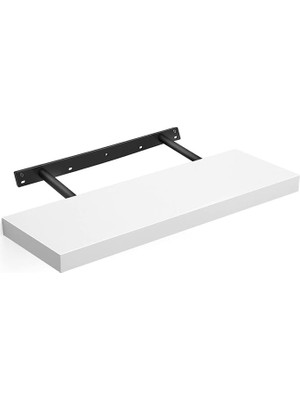 Misda Store Yüzer Raf, Fotoğraflar Için Duvar Rafı, 60 Cm, Dekorasyon, Oturma Odası, Mutfak, Koridor, Yatak Odası, Banyo, Beyaz LWS26WT