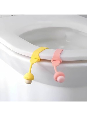 Misda Store Kapağı Hijyen Aparatı, Klozet Kapak Tutacağı - 2 Adet Pembe