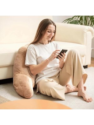Misda Store Okuma Yastığı, Yatak, Kanepe, Sandalye, Bel Desteği, Kol Dayanağı, Sırtlık, Minder, Kitap Okuma, Oyun, Tv Izleme, Dinlenme Için Rahat Yastık (75 x 50 Cm) (Camel)
