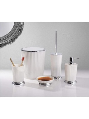 Misda Store Nely Banyo Seti, 5 Parça, Beyaz