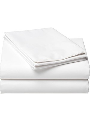 Misda Store Turca Ranforce Çift Kişilik Çarşaf Seti 240X260 cm Beyaz AT9140