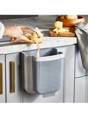 Misda Store Life Katlanabilir Askılı Banyo ve Mutfak Tezgahüstü Çöp Kovası MIT1075