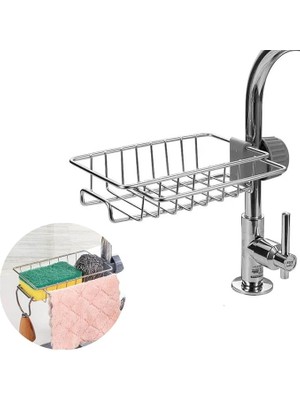 Misda Store Metal Banyo Duşakabin Mutfak Rafı Banyo Organizer Köşeliği Şampuanlık Sabunluk Liflik