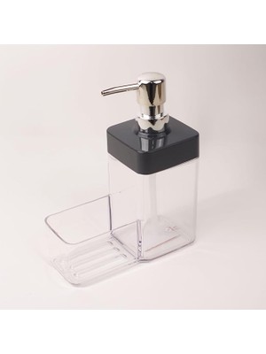 Misda Store Süngerlikli Sıvı Sabunluk | Mutfak Bulaşık Deterjanlık ve Sünger Tutucu | Asorti Renk