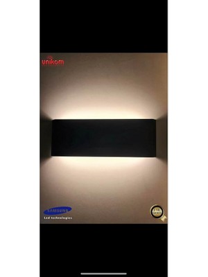 Misda Store Çift Yönlü LED Aplik 49X11 cm Siyah Kasa - Gün Işığı LED Rengi