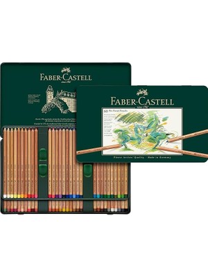 Misda Store Pitt Pastel Boya Kalemi, 60 Renk, Yüksek Pigment, Solmaya Dirençli, Fırça ve Parmakla Dağılabilir, Yuvarlak Gövde