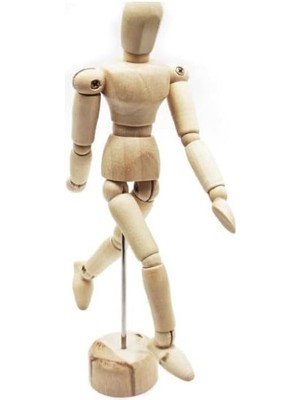 Misda Store Insan Modeli 20 cm 1 Adet Insan Figürlü Ahşap Model Manken Resim Ressam Eğitimi Tahta Adam Kukla Stilist