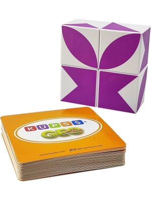 Misda Store Geo Jr. Manyetik Görsel Zeka Küpleri (40 Geometrik Şekil Kartı - Mıknatıslı Küpler)