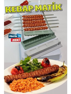 Misda Store Kitchen Kebapmatik Adana Urfa Kebap Kalıbı Aparatı Pratik Hızlı Kebap Makinesi Kutusu Kebap Matik Kalıp