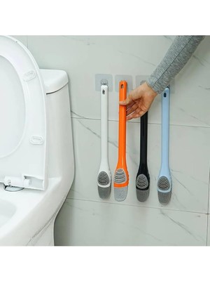 Misda Store Silikon Tuvalet Klozet Detay Temizleme ve Ince Detay Fırçası 2'li Set