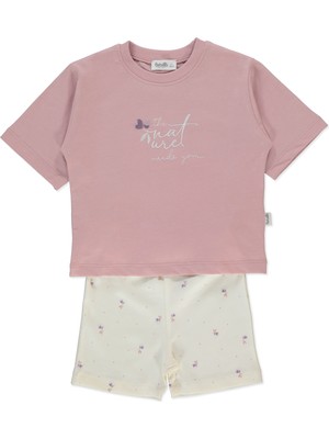 Bebetto Süprem Şortlu Pijama Takımı 2li (Sweet Pyjamas/26) Gül Kurusu