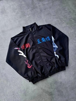 Aesco Fermuarlı Dijital Baskılı Rüzgarlık - Siyah