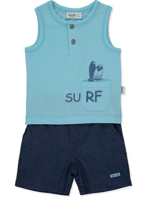 Bebetto Tencel Şort 2li Takım (Wave Power) Lacivert