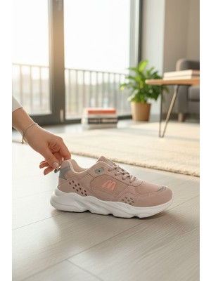 Enoch Kadın Darbe Emici Esnek Tabanlı Bağcıklı Yürüyüş Ayakkabısı