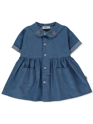 Bebetto Tencel Elbise (Flower Gırl) Mavi