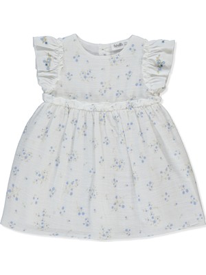 Bebetto Dokuma Elbise (Flowery) Ekru