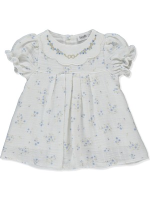 Bebetto Dokuma Elbise (Flowery) Ekru