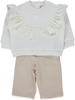 Bebetto Dokuma Pantolon 2li Takım (Stylısh) Bej