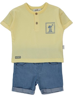 Bebetto Tencel Şort 2li Takım (Wave Power) Mavi