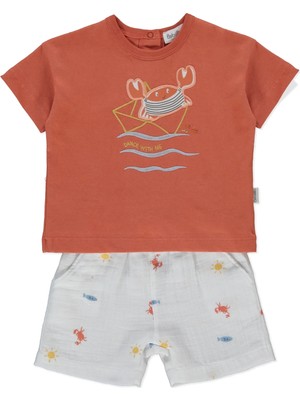 Bebetto Müslin Şort 2li Takım (Funny Crab) Oranj