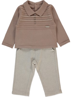 Bebetto Dokuma Pantolon 2li Takım (Gentleman) Bej