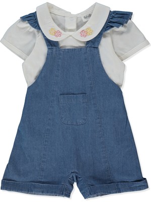 Bebetto Tencel Salopet 2li Takım (Flower Gırl) Mavi