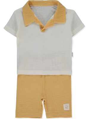 Bebetto Müslin Şort 2li Takım (Pıllowy) Hardal