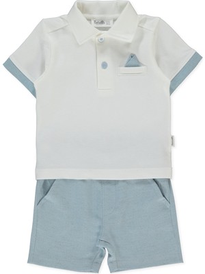 Bebetto Dokuma Şort 2li Takım (Lıttle Sır) Mavi