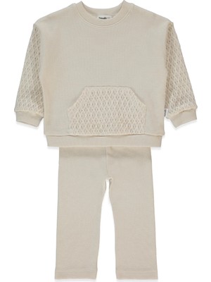 Bebetto Waffle Sweat 2li Takım (Lacy Gırl) Bej