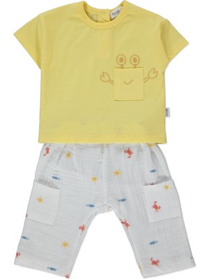 Bebetto Müslin Pantolon 2li Takım (Funny Crab) Sarı