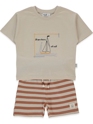 Bebetto Süprem Şort 2li Takım (New Route) Bej