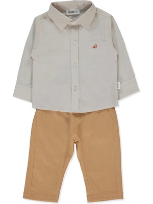 Bebetto Gabardin Pantolon 2li Takım (Classy Style) Kahverengi