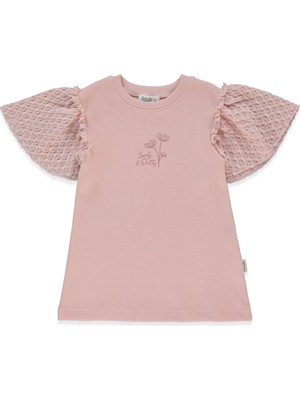 Bebetto Waffle Elbise (Lacy Gırl) Pembe