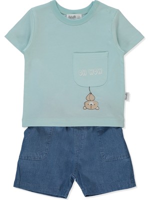 Bebetto Tencel Şort 2li Takım (Hello) Mint
