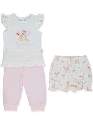 Bebetto Interlok Patiksiz Pijama Takımı 3lü (My Sun) Pembe