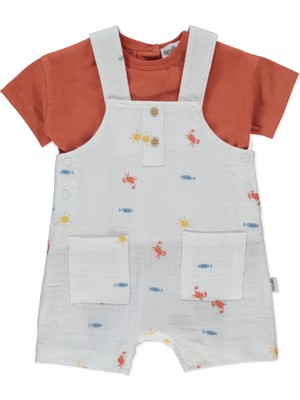 Bebetto Müslin Salopet 2li Takım (Funny Crab) Oranj