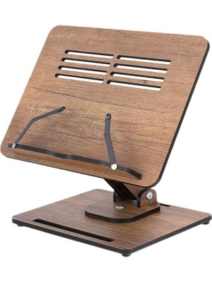 Misda Store Wood - Dykos Yükseklik Ayarlanabilir Katlanabilir 360º Dönebilen Kitap Okuma ve Laptop Standı