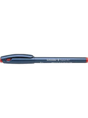 Misda Store Schreibgeräte Topball 857 Tükenmez Kalem, Sağlam Metal Uçlu, 0,6, Kırmızı